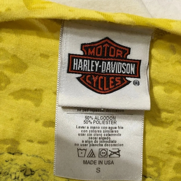 Harley-Davidson Yellow Burnout Tee - Picture 9 of 9